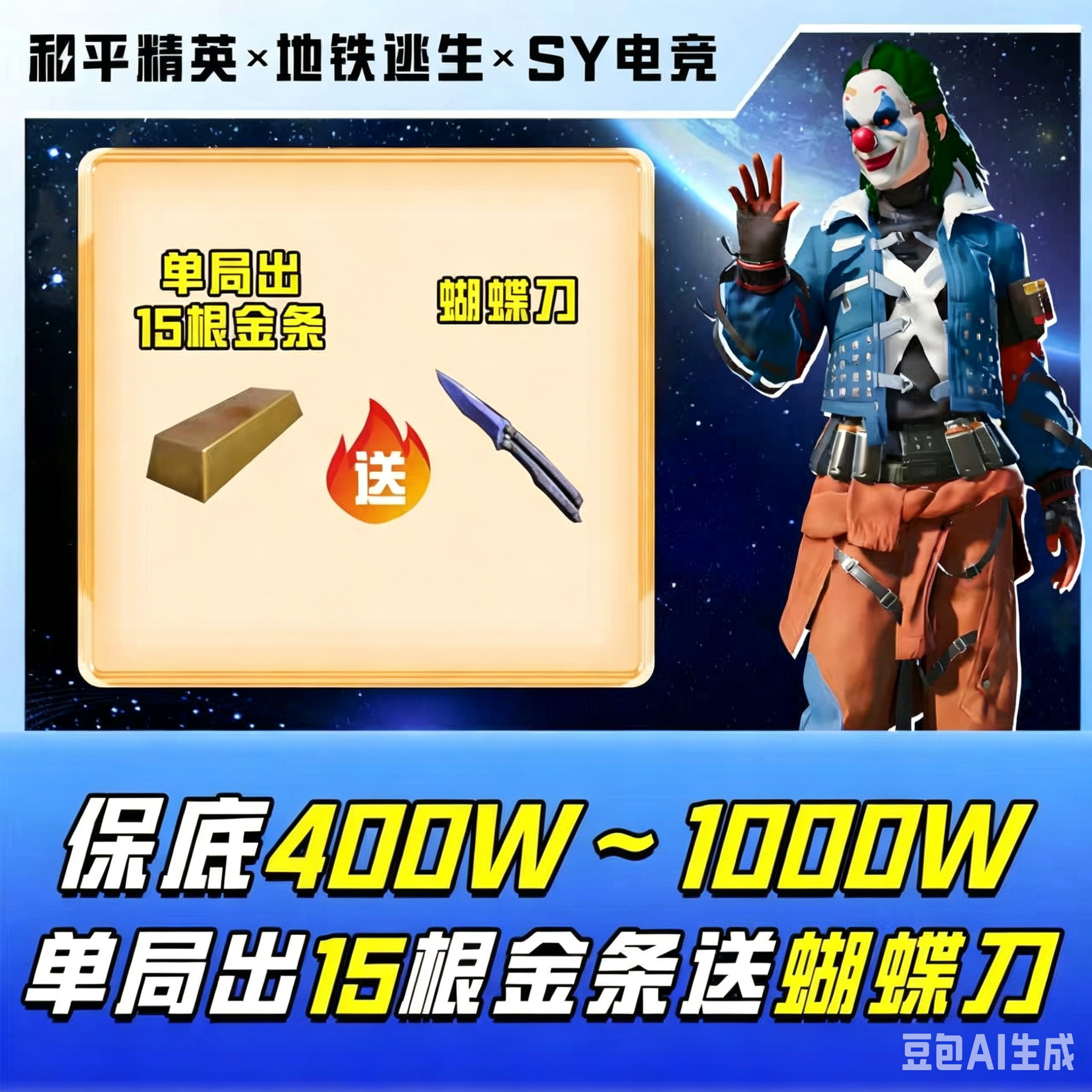 人工技术保障服务-单局出15根金条就送蝴蝶刀 保底400W～1000W 请注意下方商品详细说明！