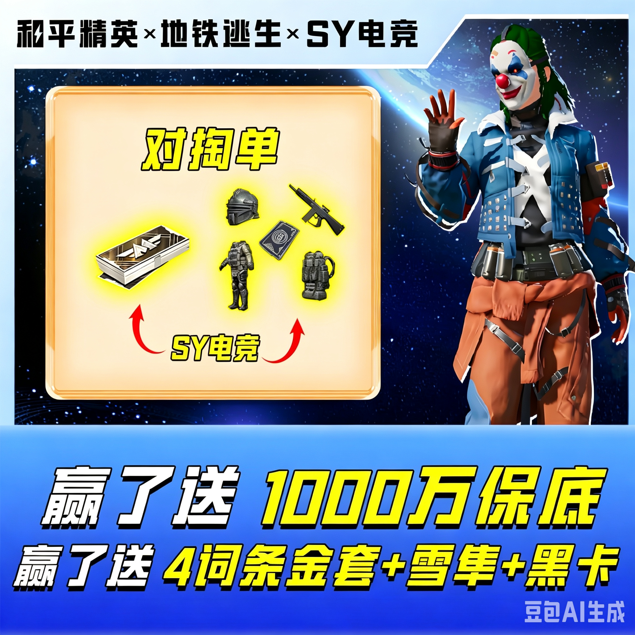 跟打手一次对掏 对掏赢了全额退款还可以二选一 1000万保底或者选4词条金套（背包2词条）+雪隼+黑卡{打绿洲的对掏}【老板账号等级需要15级以上】（不允许断网卡bug，打手卡bug断网直接算输/老板